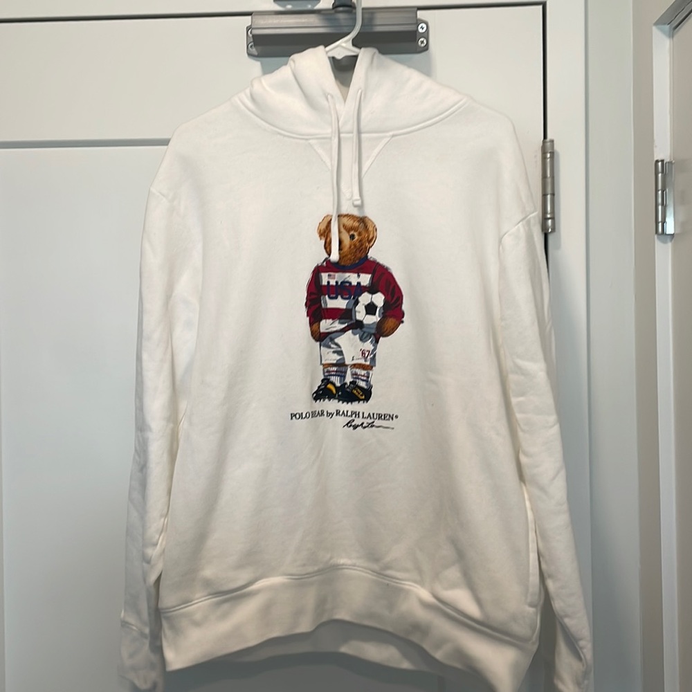 White Polo Bear by Ralph Lauren Hoodie Sweatshirt